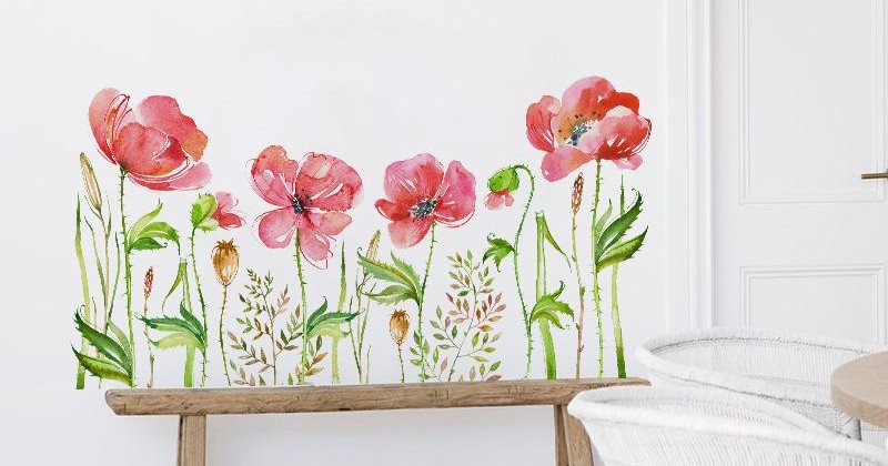 wildflowers wall decals