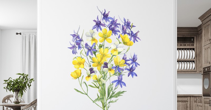 wildflowers wall sticker