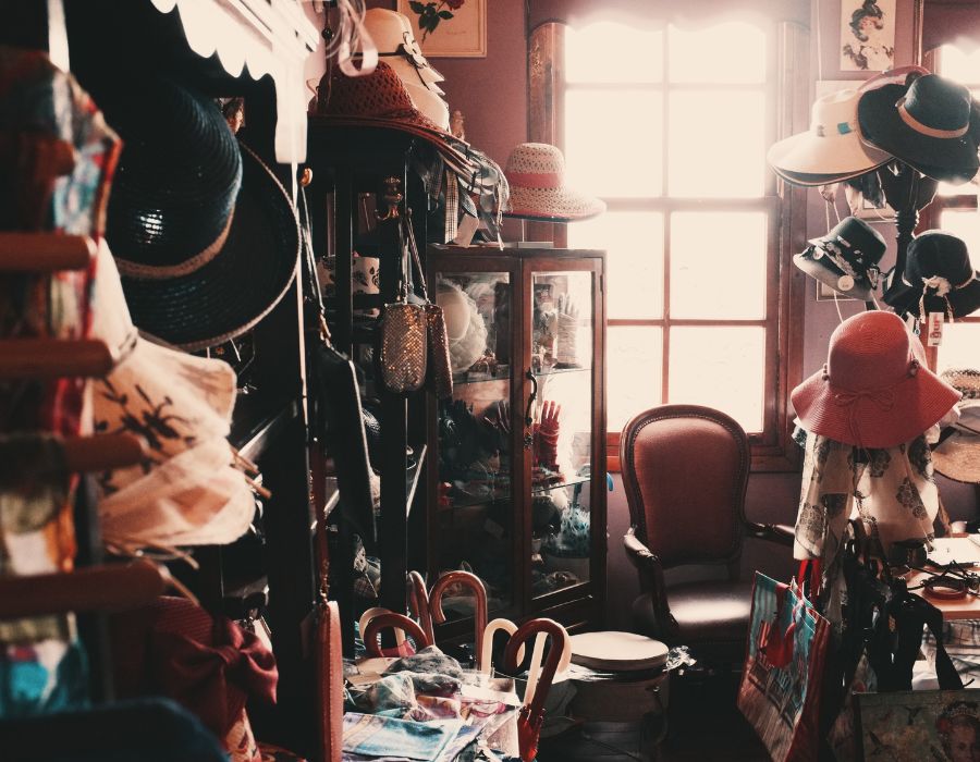 cluttered closet