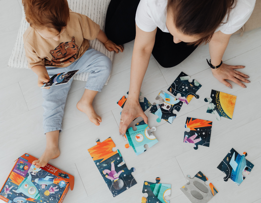 Colorful puzzles for children